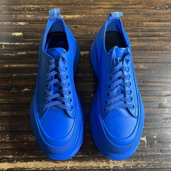 ALEXANDER MCQUEEN (627225) Men's Tread Slick Shoes Blue Size: US 7 - Picture 4 of 7